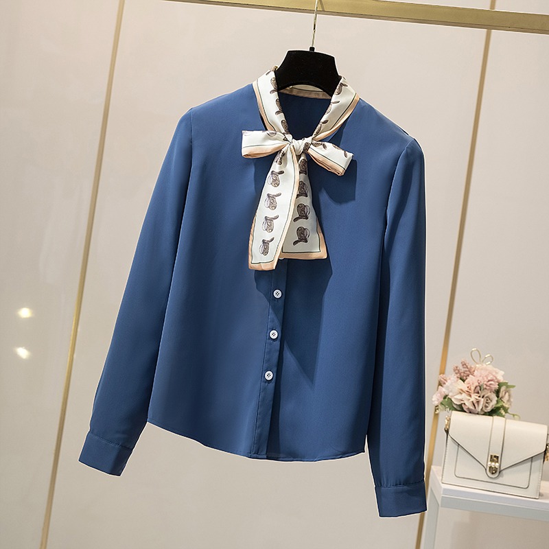 品牌折扣店商場專櫃撤櫃女裝尾貨清倉春季洋氣遮肚長袖襯衣女-細節圖4