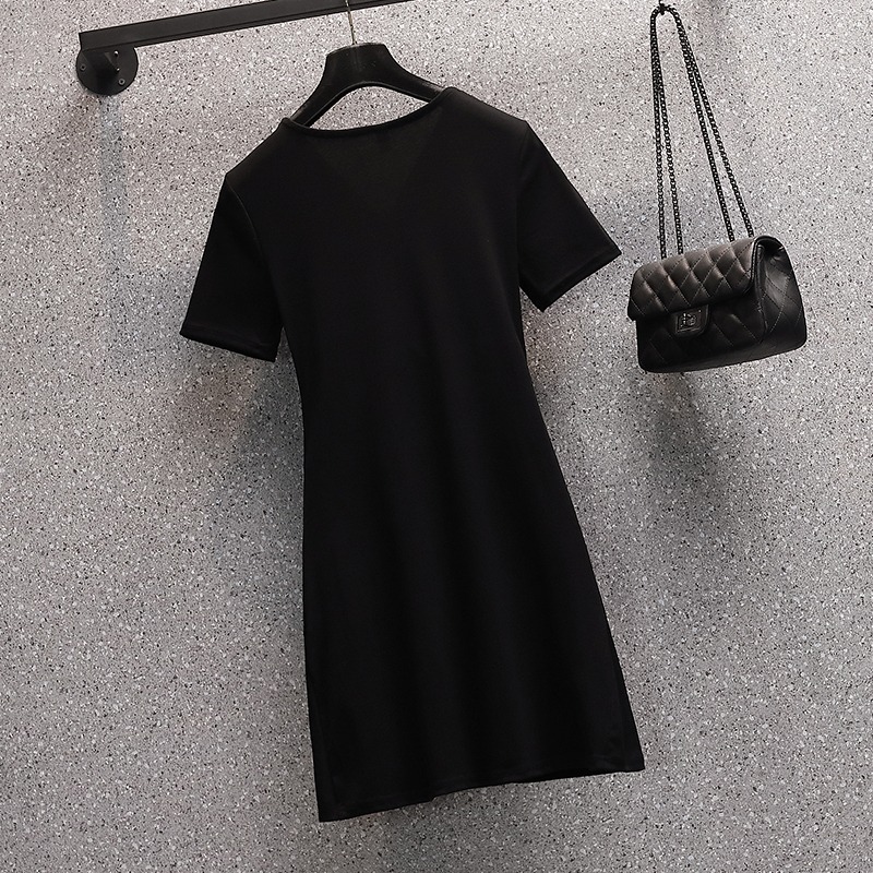品牌折扣店商場專櫃撤櫃剪女裝尾貨清倉夏裝不規則收腰連衣裙子女-細節圖2