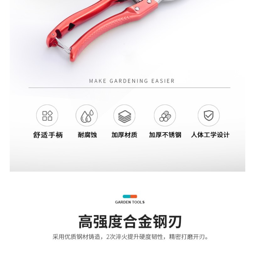 剪枝剪刀修剪果樹園藝花藝工具進口省力樹枝修枝剪花枝花卉花剪子-細節圖8