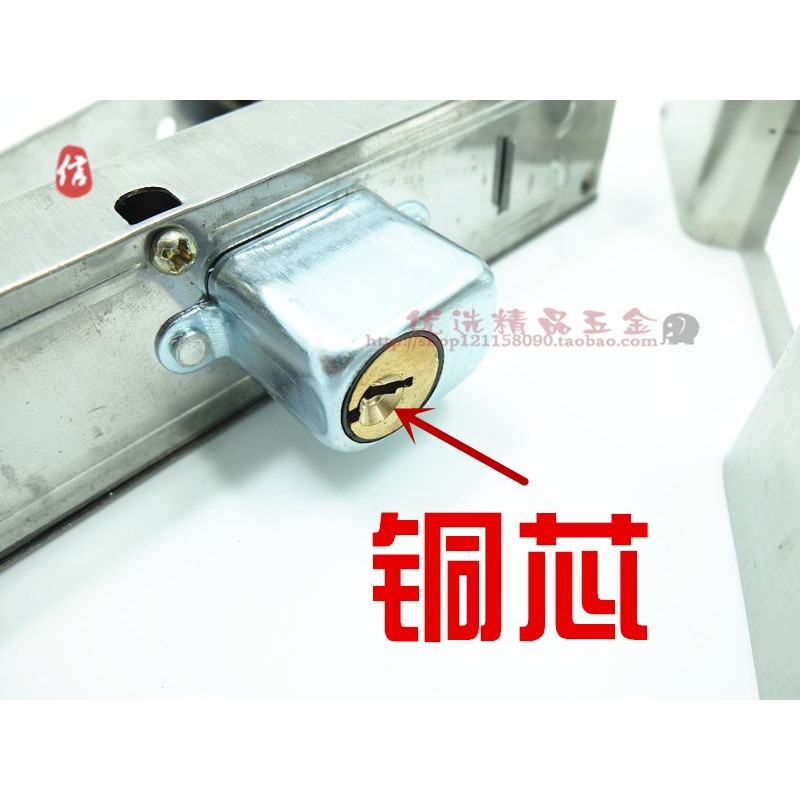 閘門伸縮推拉移鋼柵防盜推拉門不銹鋼雙舌柵欄門鎖鐵自動拉閘不銹-細節圖4