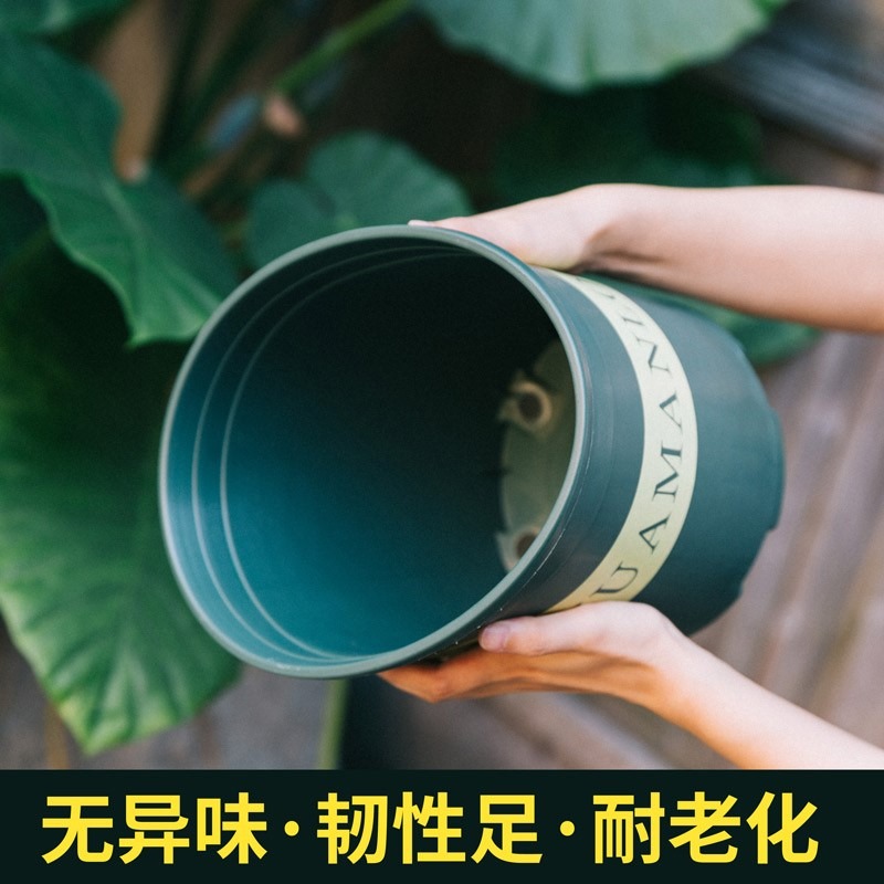 加厚塑料園藝二代加侖花盆家用大號多肉盆蘭花樹脂加侖盆特價清倉-細節圖2