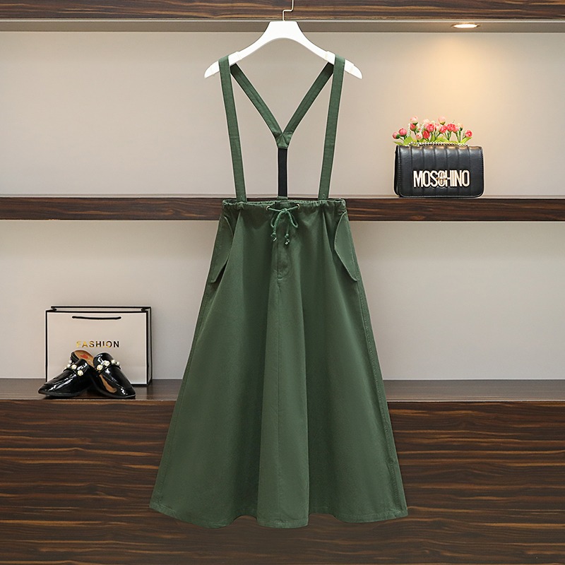 品牌折扣店商場專櫃撤櫃女裝尾貨清倉夏季減齡寬松背帶裙兩件套裝-細節圖4