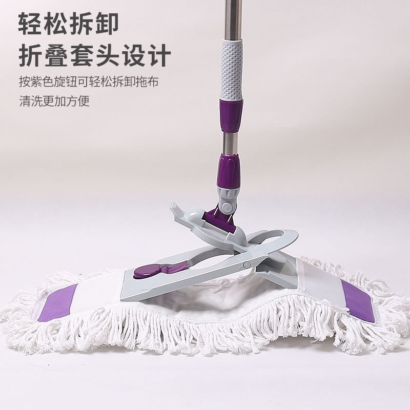 大號平板把布拖把塵木地板家用推墩布旋拖把線平推轉拖鑫威特套棉-細節圖2