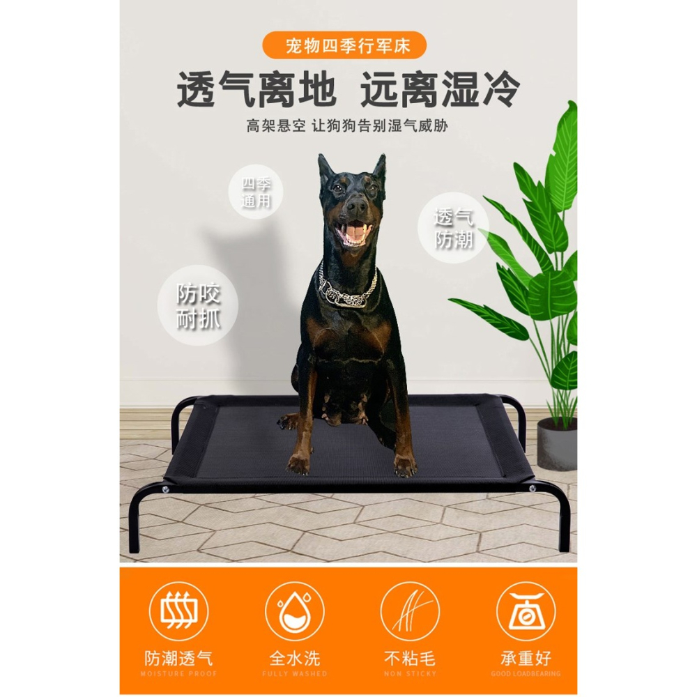 狗狗牀狗窩可拆洗寵物窩行軍牀大型犬夏天離地四季通用狗墊子網布-細節圖4