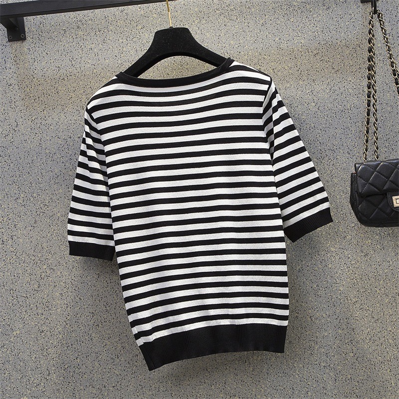 品牌折扣店商場專櫃撤櫃女裝尾貨清倉夏裝網紅領結百搭短袖T恤女-細節圖2