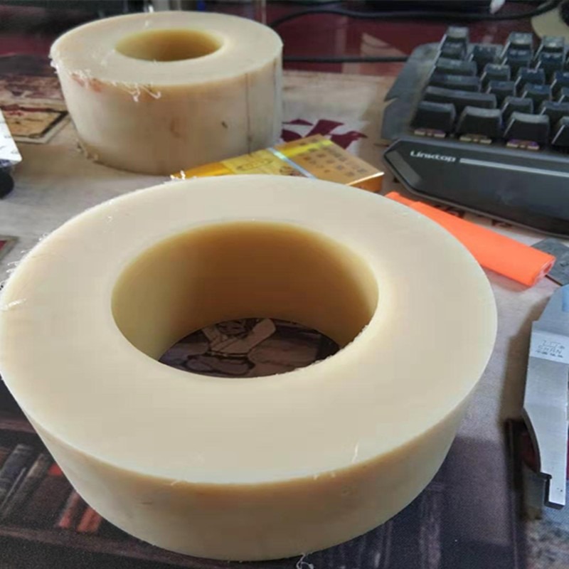 。pa66空心硬質耐磨MC澆鑄尼龍管尼龍棒實心耐磨軸套紙管套耐磨襯-細節圖3