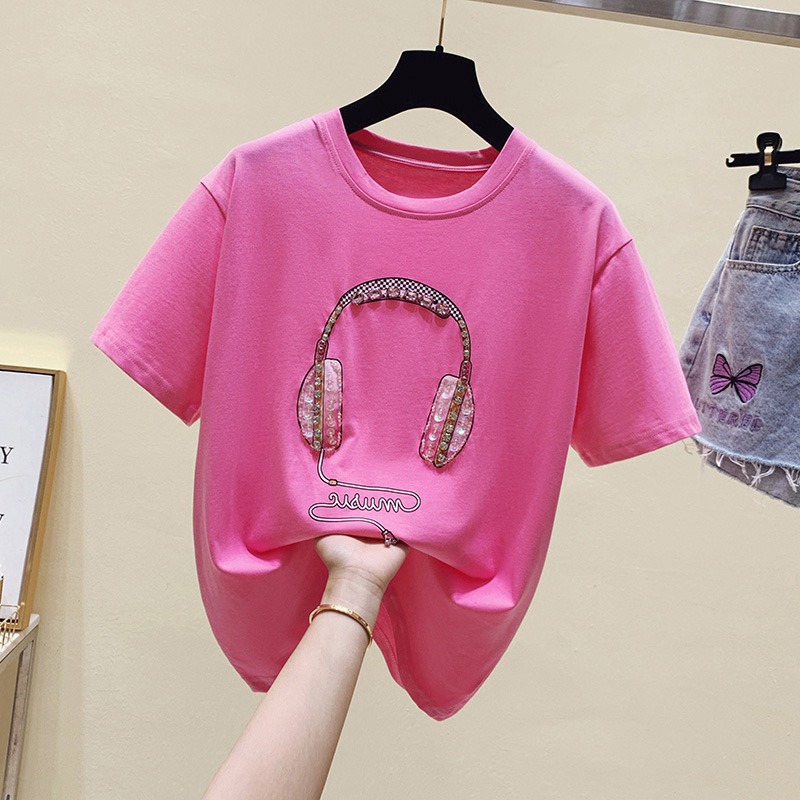 品牌折扣店商場專櫃撤櫃女裝尾貨清倉夏裝港風ins潮寬松短袖T恤女-細節圖4
