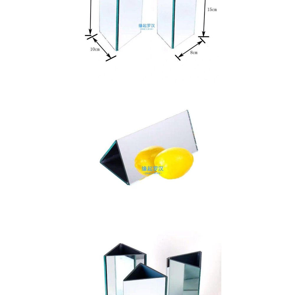 泰金玩具紅馬火氣水族箱馬騮雙面三角魚缸攻頭羅漢魚專用沙包鏡子-細節圖6
