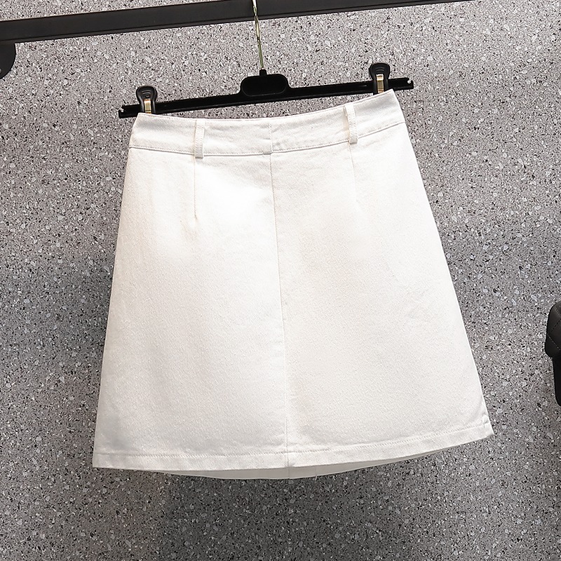 品牌折扣店商場專櫃撤櫃女裝尾貨清倉夏裝高腰百搭牛仔短裙子女潮-細節圖4