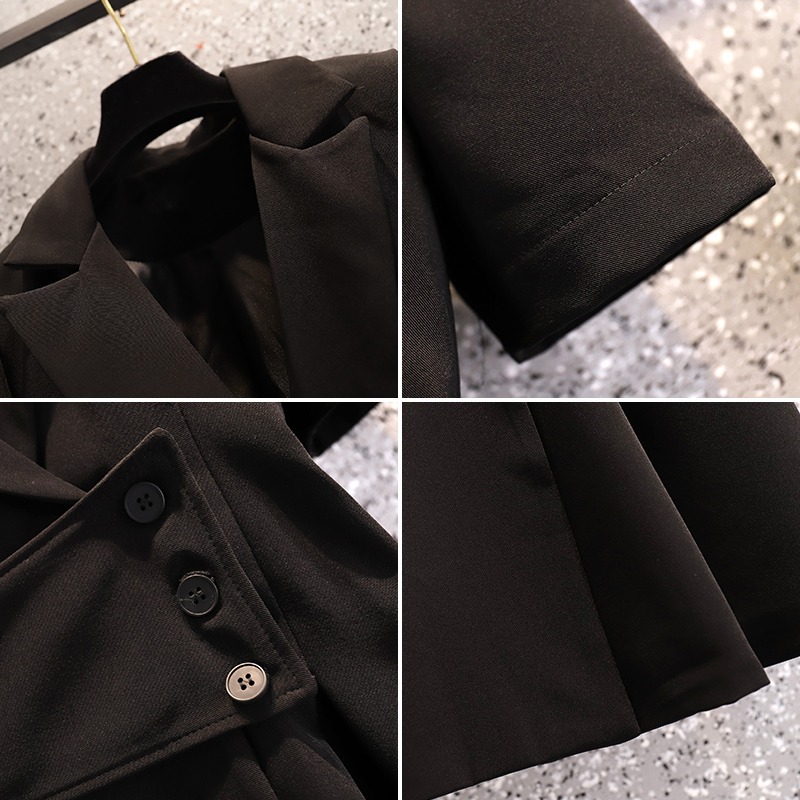 品牌折扣店商場專櫃撤櫃女裝尾貨清倉夏裝赫本風翻領西裝連衣裙女-細節圖4