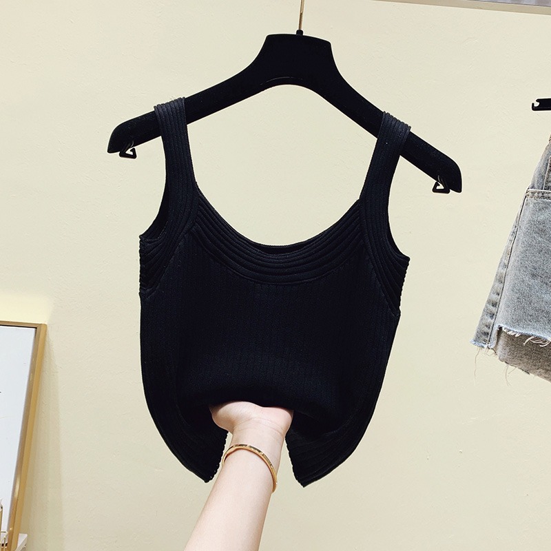 品牌折扣店商場專櫃撤櫃女裝尾貨清倉夏裝韓版chic打底吊帶背心女-細節圖3