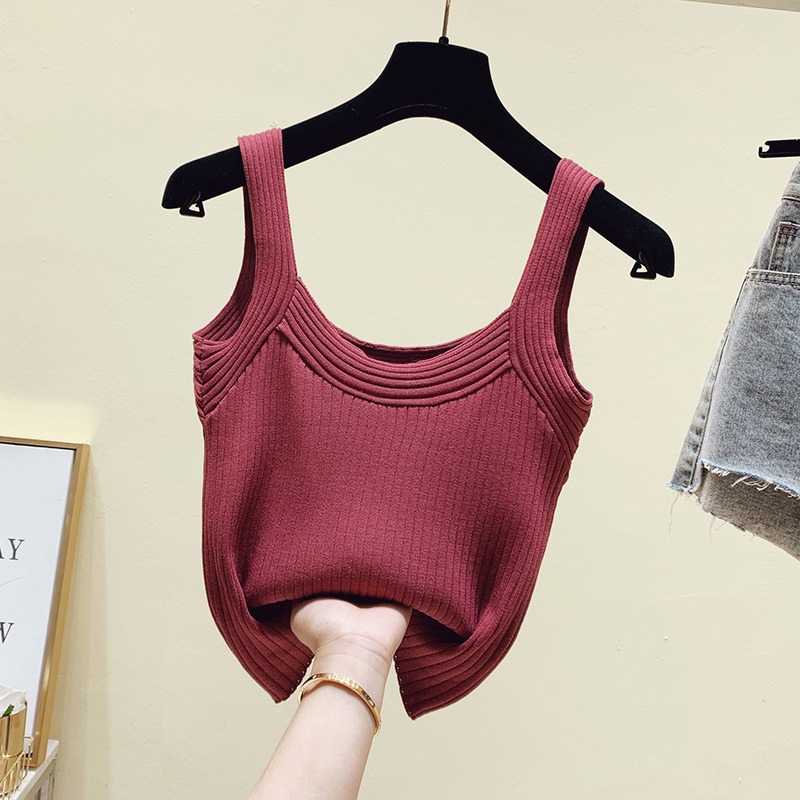 品牌折扣店商場專櫃撤櫃女裝尾貨清倉夏裝韓版chic打底吊帶背心女-細節圖4