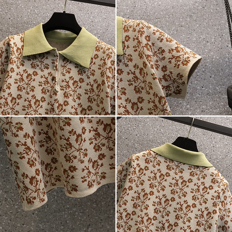 品牌折扣店商場專櫃撤櫃女裝尾貨清倉夏裝polo領減齡短袖連衣裙女-細節圖4