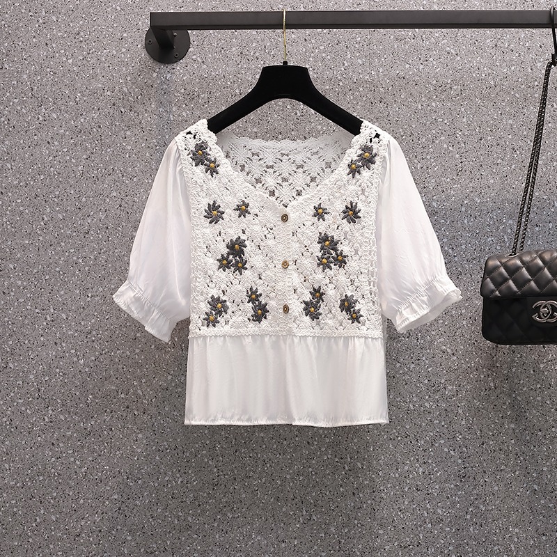 品牌折扣店商場專櫃撤櫃女裝尾貨清倉夏裝刺繡鏤打底裙兩件套裝潮-細節圖4
