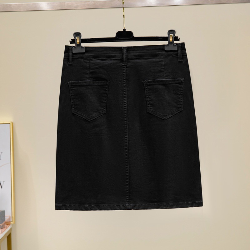 品牌折扣店商場專櫃撤櫃女裝尾貨清倉夏裝高腰大碼寬松牛仔短裙女-細節圖4