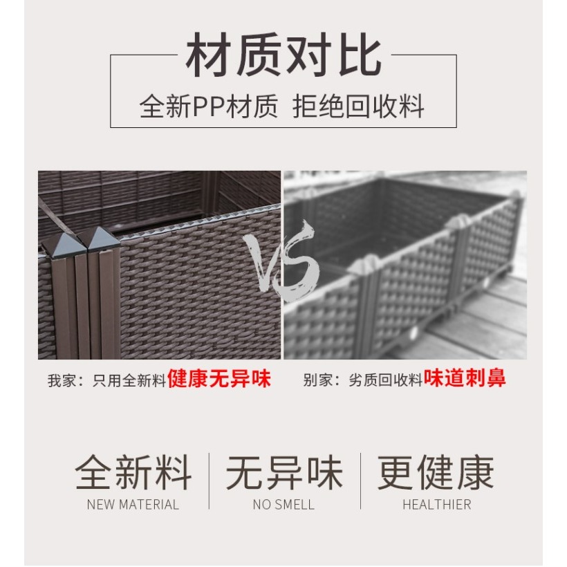 種菜花盆家庭陽臺長方形特大號塑料蔬菜種植箱屋頂樓頂長條槽土豆-細節圖10