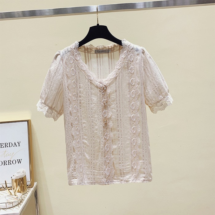品牌折扣店商場專櫃撤櫃女裝尾貨清倉夏季遮肚子寬松短袖T恤女潮-細節圖3