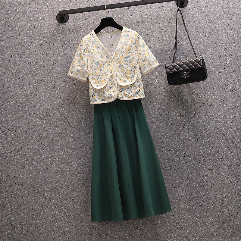 品牌折扣店商場專櫃撤櫃女裝尾貨清倉夏裝洋氣網紅炸街短袖套裝潮-細節圖3