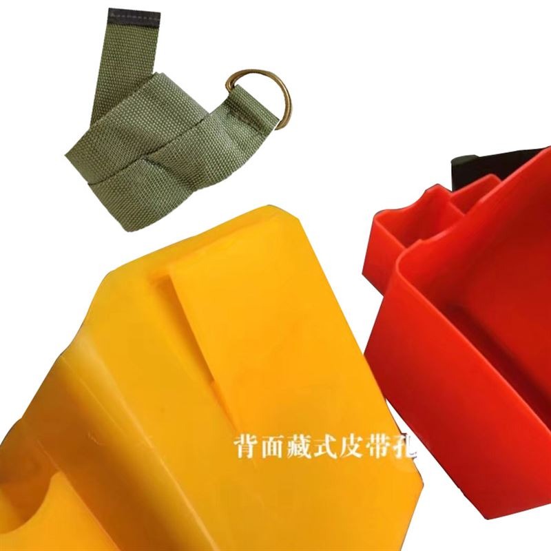 建築木工塑料釘子盒釘桶腰包多功能隔開式釘子桶雙桶式木工盒箱。-細節圖9