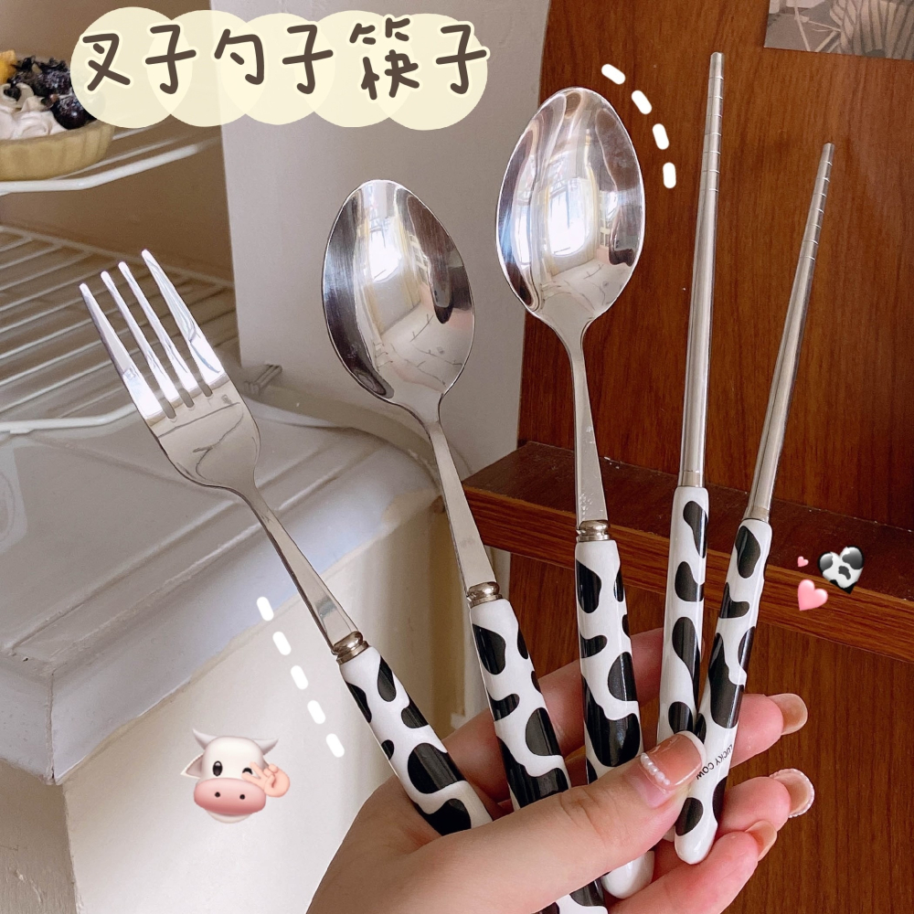 方便飯盒簡約筷盒兒童便攜三件套叉子勺子筷子盒學生上班實用喫飯-細節圖2
