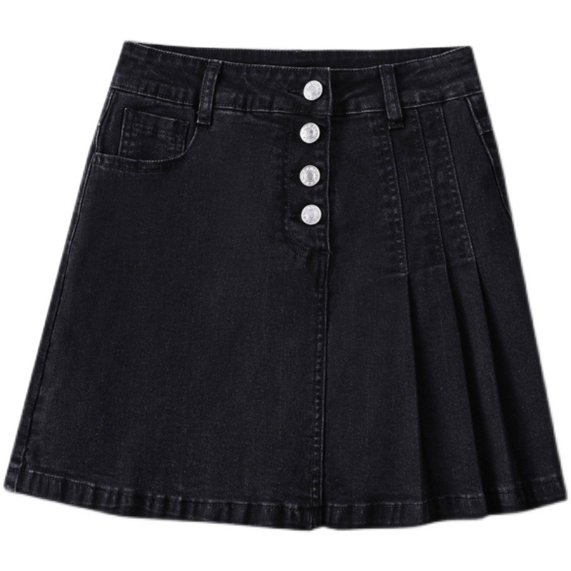 品牌折扣店商場專櫃撤櫃女裝尾貨清倉夏季高腰小個子牛仔半身裙女-細節圖5