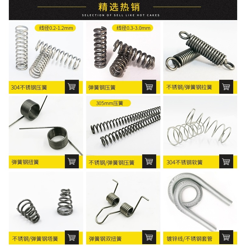 大彈簧定製 不銹鋼壓縮彈簧壓簧軟彈簧大外徑25-40長度30-150-細節圖6