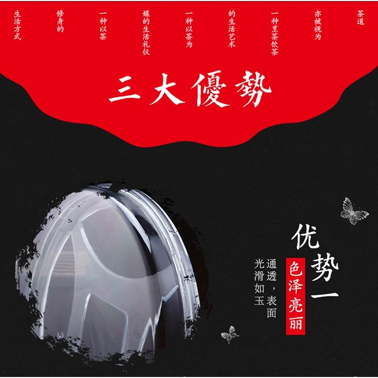 餅茶透明硬質塑料包裝盒普洱茶餅擺架防塵罩展示盒茶道零配展示架-細節圖10