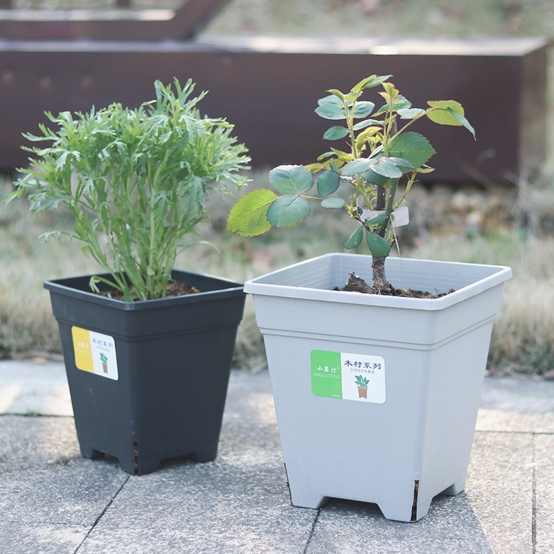 青山控根透氣樹脂花盆月季鐵線蓮種植方盆綠蘿加厚圓口塑料加侖盆-細節圖2