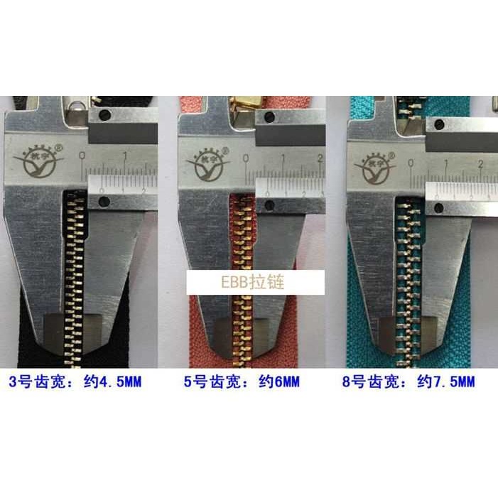 8號金屬銅拉鏈亮黑鎳牙齒羽絨服皮衣夾克銅齒拉鎖雙頭雙向-細節圖4