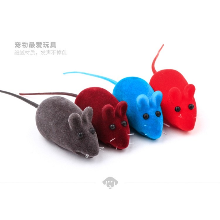 六隻裝 植絨老鼠 寵物小老鼠發聲貓玩具 發聲玩具逼真貓貓玩具-細節圖6