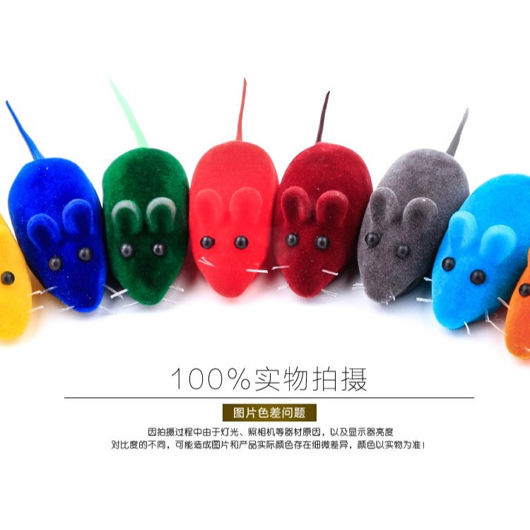 六隻裝 植絨老鼠 寵物小老鼠發聲貓玩具 發聲玩具逼真貓貓玩具-細節圖8