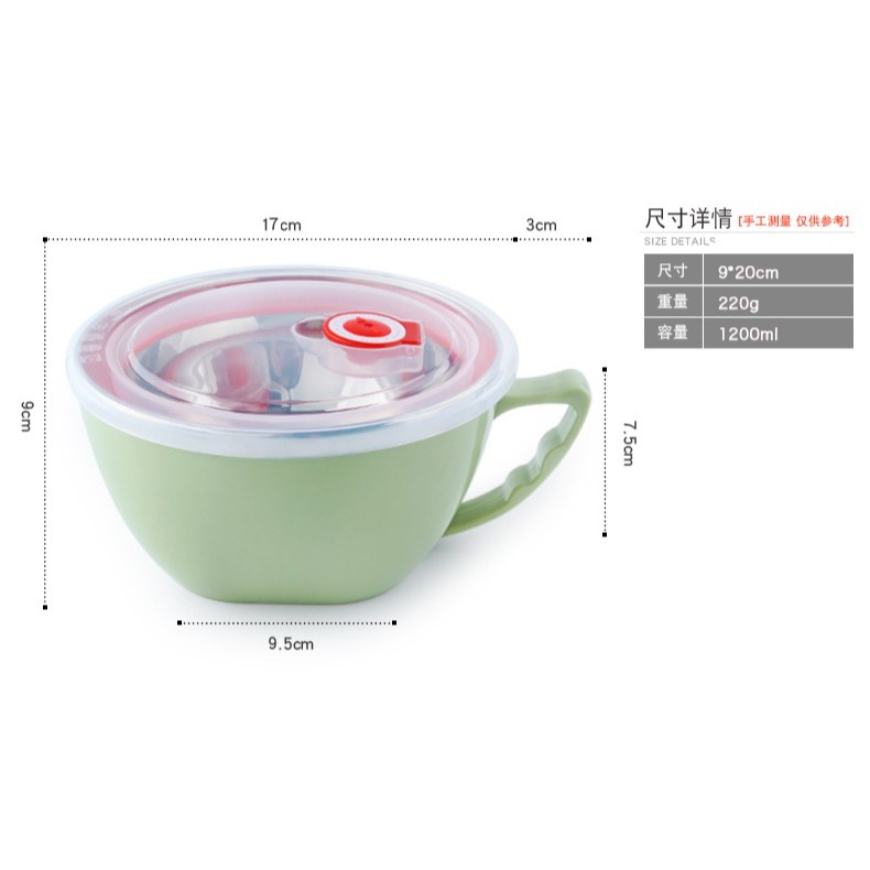 304不銹鋼泡麪碗 創意家用帶蓋米飯碗日式湯碗大號加厚大湯碗d2-細節圖8