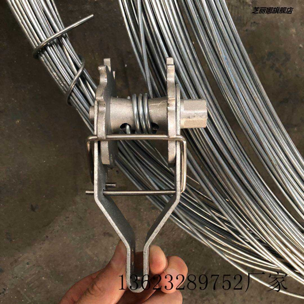 葡萄架大棚鋼絲緊線器鐵絲細塑鋼線收緊器電動葫蘆鋼絲繩拉緊器-細節圖2