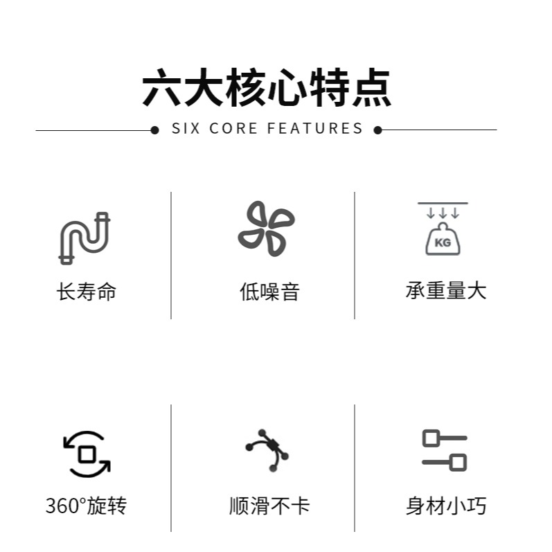 不銹鋼窗簾軌道滑輪金屬重型軸承輪滾輪老式直軌導軌掛鉤輪子靜音-細節圖6