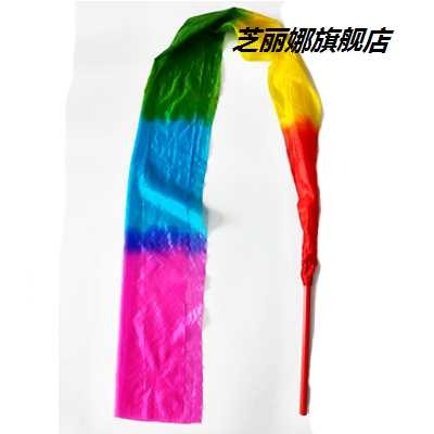 舞蹈彩帶飄帶帶棒廣場舞彩綢跳舞甩綢紅綢子盛世鴻姿成人兒童綢帶-細節圖9