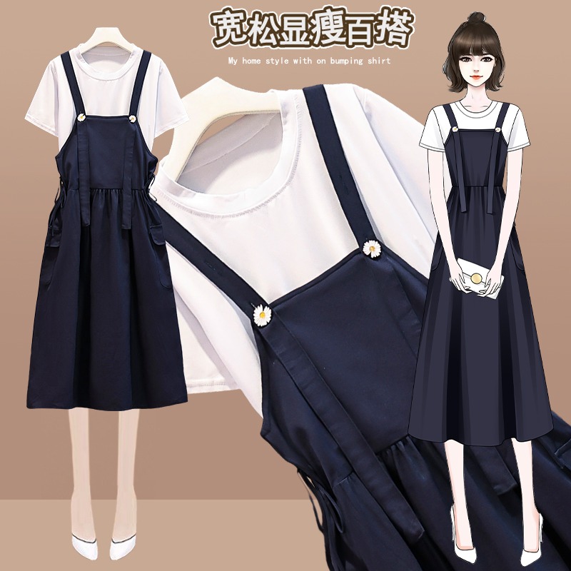 品牌折扣店商場專櫃撤櫃女裝尾貨清倉夏季甜美背帶長裙子兩件套裝-細節圖4