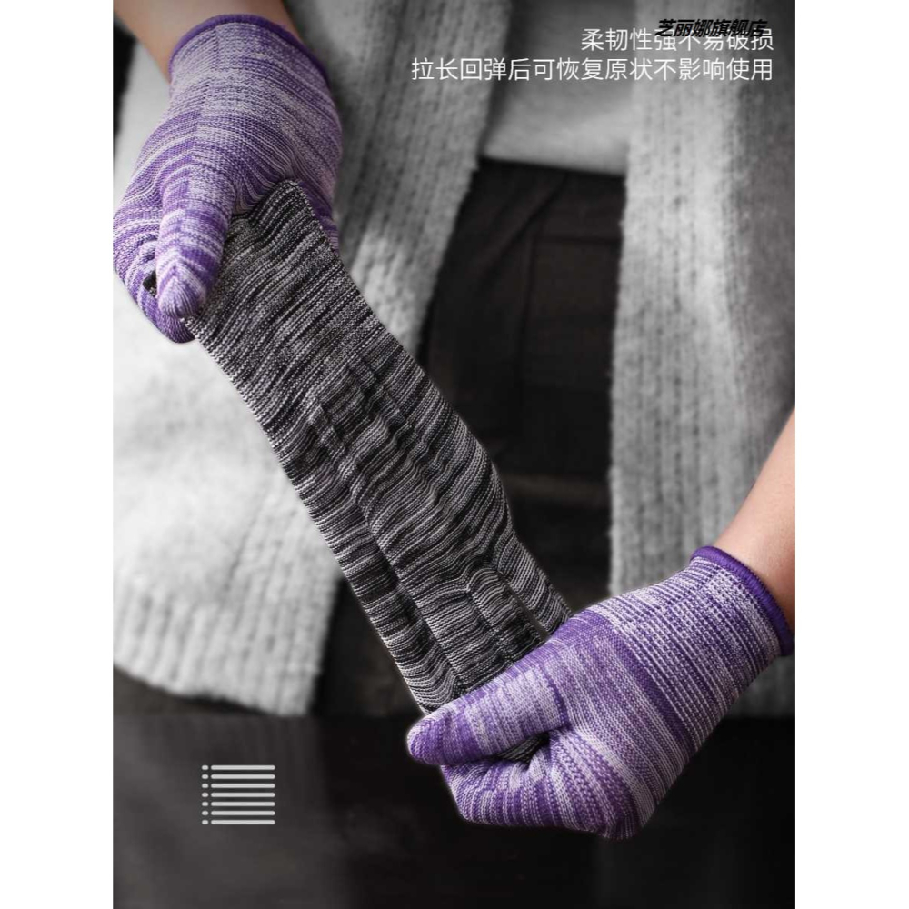手套女夏季幹活無膠工地耐磨薄款勞保尼龍彈力小號手套男透氣農民-細節圖2
