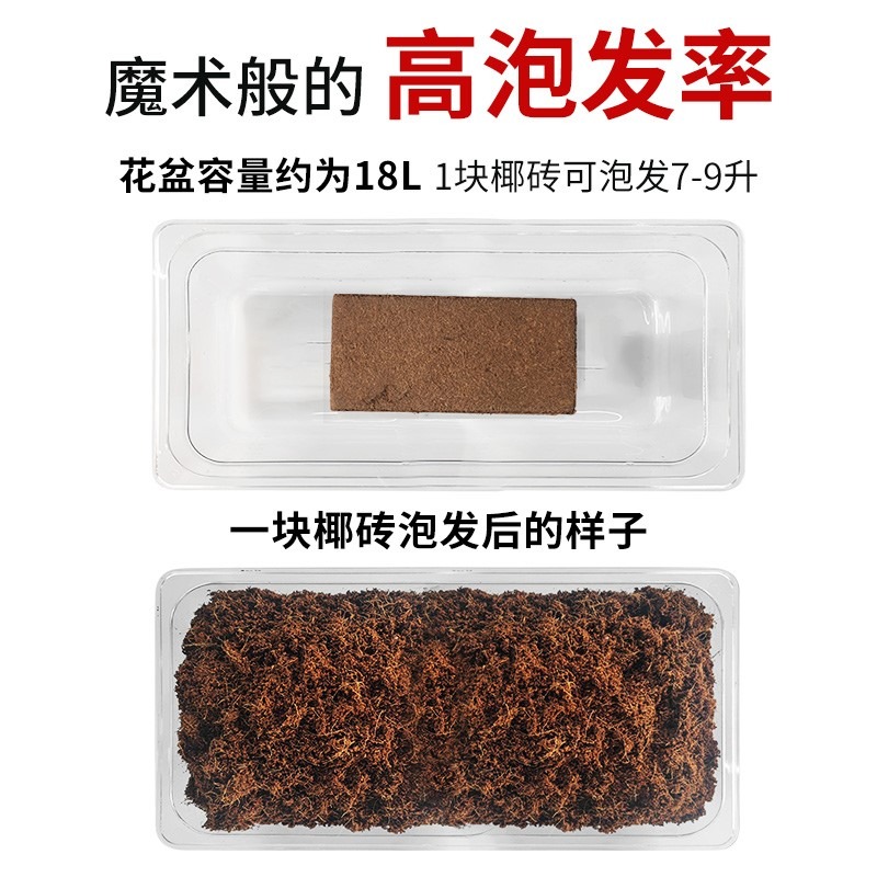 椰磚營養土通用型脫鹽大塊椰磚種菜粗椰殼養花土椰糠土壤清倉包郵-細節圖2