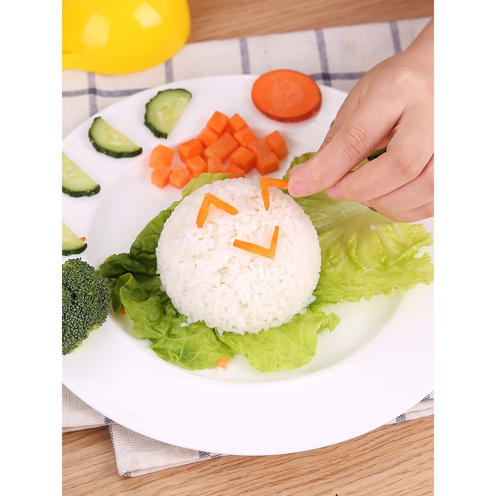 半圓飯團模具寶寶米飯造型器兒童diy蓋澆飯便當工具塑料飯勺廚房-細節圖2