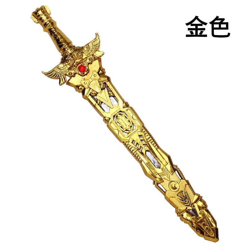 仿真武器兒童吸盤式弓箭寶劍斧頭盾牌頭盔可穿黃金盔甲玩具禮物-細節圖7