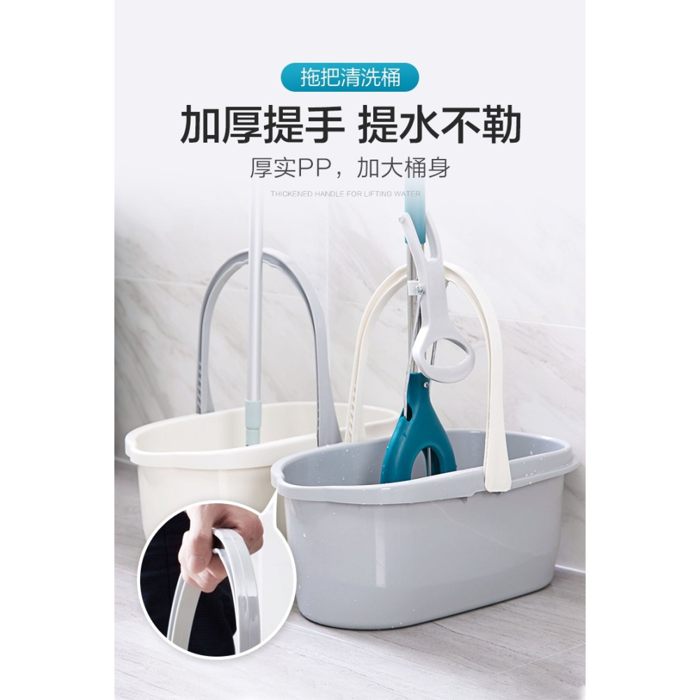 塑料洗拖把桶長方形家用折疊拖地水桶儲水用洗車拖布桶單桶拖把桶-細節圖7