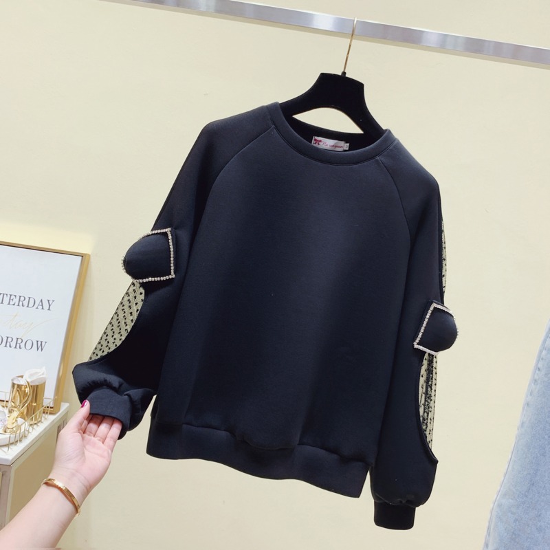 品牌折扣店商場專櫃撤櫃女裝尾貨清倉秋冬韓版寬松長袖衛衣上衣女-細節圖3