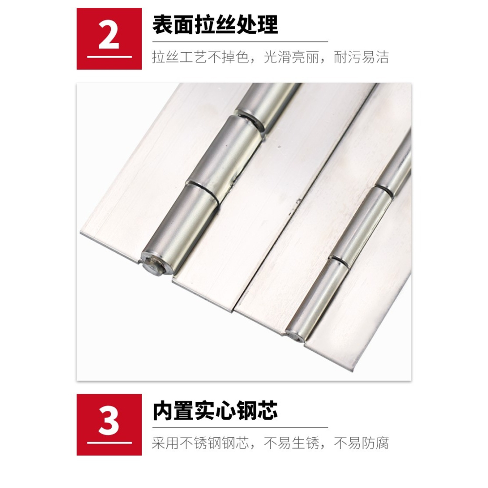 不銹鋼長合頁廣告機箱長條排鏈38mm1.8米1.5mm厚長排鉸鏈櫃門合-細節圖10