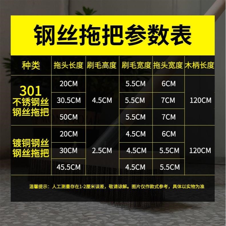 桿頭青苔污漬刷毛刷鐵絲鋼絲刷子小號刷墻磚長掃把青苔地剛飯店-細節圖7