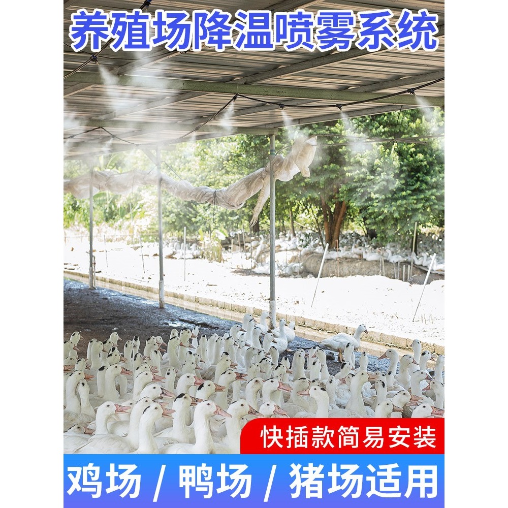 養殖場定時噴霧系統豬場雞舍養牛降溫設備霧化微噴淋加濕噴頭-細節圖3
