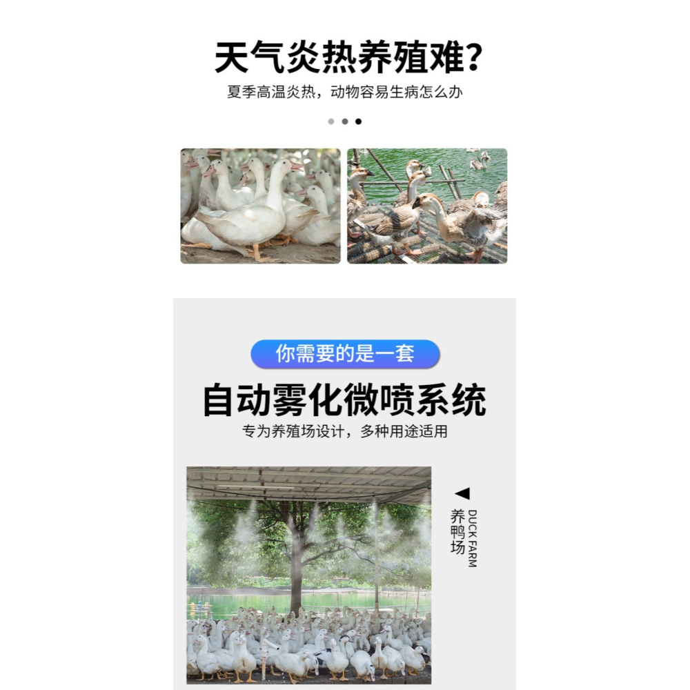 養殖場定時噴霧系統豬場雞舍養牛降溫設備霧化微噴淋加濕噴頭-細節圖6
