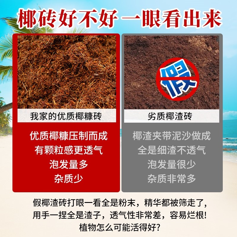 椰磚營養土通用型脫鹽椰磚清倉包郵特價種菜粗椰殼養花土椰糠土壤-細節圖2