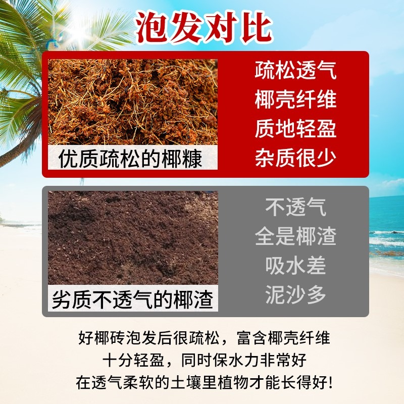 椰磚營養土通用型脫鹽椰磚清倉包郵特價種菜粗椰殼養花土椰糠土壤-細節圖3