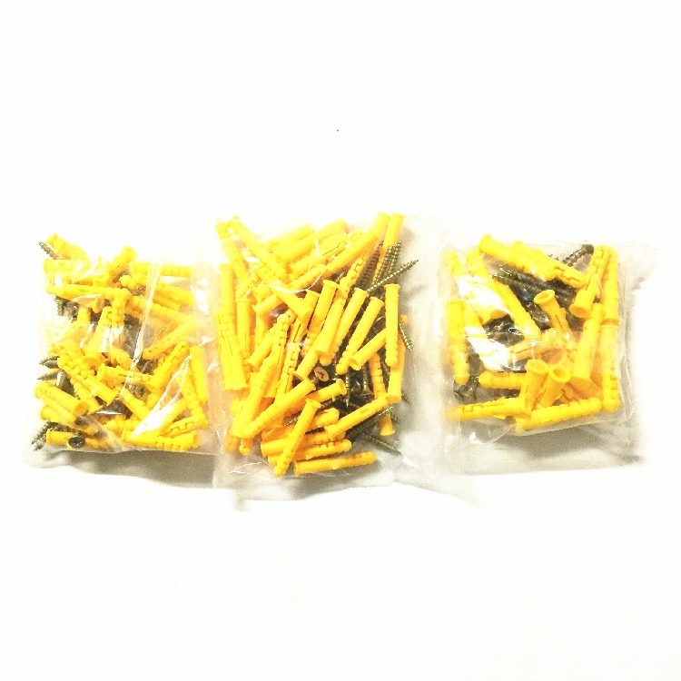 安裝膨脹墻塞子6mm8mm套塑料蘿絲配件漲螺絲管帶棚絲窗簾膨脹螺絲-細節圖5