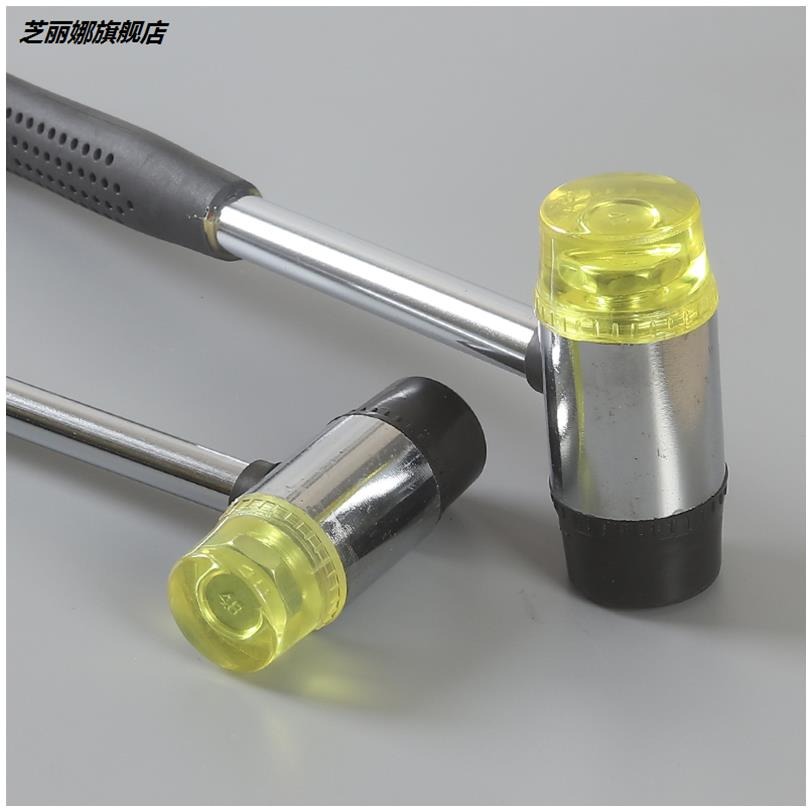 硅膠工具錘黑色正骨橡膠錘子 橡皮錘 彈力榔頭實心中號雙頭木地板-細節圖2